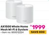 TP Link AX1500 Whole Home Mesh Wi-Fi 6 System 850012224