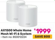 TP Link AX1500 Whole Home Mesh Wi-Fi 6 System 850012224