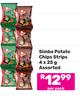 Simba Potato Chips Strips 4 x 25g Assorted-Per Pack