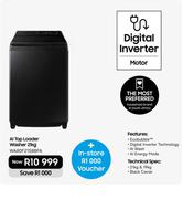 Samsung 21Kg + 19Kg AI Top Loader Washer 21Kg WA80F21S8BFA