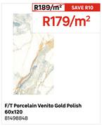 F/T Porcelain Venito Gold Polish 60 x 120 81498848-Per Sqm