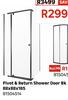 Pivot & Return Shower Door Black 88 x 88 x 185 81504514