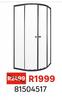 Pivot & Return Shower Door White 88 x 88 x 185 81504517