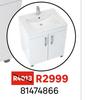 Bathroom Cabinet & Basin Free Standing Silhouette White 81474866
