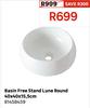 Basin Free Stand Lune Round 40 x 40 x 15.5cm 81458459