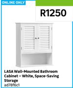 Lasa Wall Mounted Bathroom Cabinet White Space Saving Storage ad78f6c1
