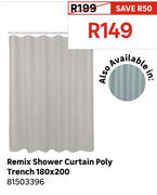 Remix Shower Curtain Poly Trench 180 x 200 81503396
