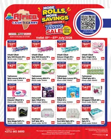 Africa Cash And Carry : More Rolls, More Savings (01 July - 07 July 2026)