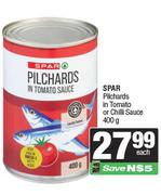 Spar Pilchards In Tomato Or Chilli Sauce-400g