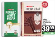 Spar Light Brown Or White Sugar-2Kg Per Pack