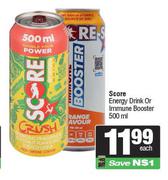 Score Energy Drink Or Immune Booster-500ml Each