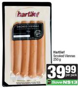 Hartlief Smoked Viennas-250g Per Pack 