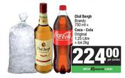Olof Bergh Brandy 750ml + Coca Cola Original 1.25L + Ice Kg-Per Combo