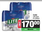 Castle Lite Cans-For 2 x 6 x 500ml