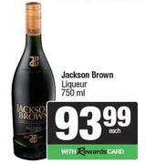 Jackson Brown Liqueur-750ml