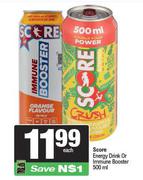 Score Energy Drink Or Immune Booster-500ml Each