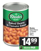 Rhodes Baked Beans In Tomato Sauce-400g
