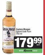 Captain Morgan Spiced Gold Rum-750ml