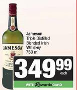 Jameson Triple Distilled Blended Irish Whisky-750ml