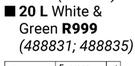 Fired Earth Extreme Roof Acrylic White & Green 488831, 488835-20Ltr