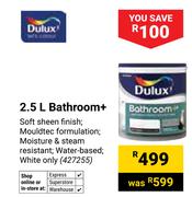 Dulux Bathroom+ White 427255-2.5Ltr