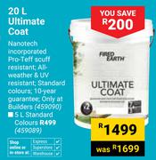 Fired Earth Ultimate Coat 459090-20Ltr