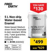 Fired Earth Non-Drip Water-Based Enamel 539324-5Ltr