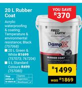 Fired Earth Rubber Coat Black 757068-20Ltr