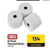 Aro 6 Pack Thermal Rolls 451534