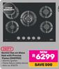 Defy Gemini Gas On Glass Hob With Precise Flame DHG905 812274