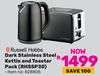 Russell Hobbs Dark Stainless Steel Kettle And Toaster Pack RHSSP30 828805