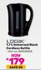 Logik 1.7Ltr Immersed Black Cordless Kettle 850028255