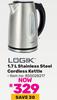 Logik 1.7Ltr Stainless Steel Cordless Ketlle 850028217