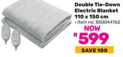 Logik Double Tie Down Electric Blanket 110 x 150cm 850044762