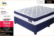 Serta Athena Queen 152cm Base Set 10132433 Free Sleepmasters 2 Pack Hollowfibre Pillow Set