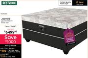Restonic Jasmine Queen 152cm Base Set 10290385 Get A Free Sleepmasters 2 Pack Hollowfibre Pillow Set