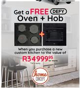 Custom Kitchen Get A Free Defy Oven + Hob