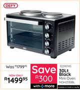 Defy 30L Black Mini Oven MOH2330BL 10290745