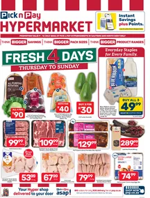 Pick n Pay Hypermarket Gauteng, North West & Free State : Fresh 4 Days (07 July - 12 July 2026)
