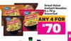 Great Value Instant Noodles Assorted-For Any 4 x 5 x 70g