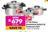 Hart J7 10 Piece Aluminium Solid Lid Cookware Set 511750