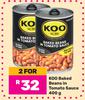 Koo Baked Beans In Tomato Sauce-For 2 x 400g