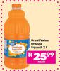 Great Value Orange Squash-2L