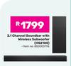 Hisense 2.1 Channel Soundbar With Wireless Subwoofer HS2100 850000796