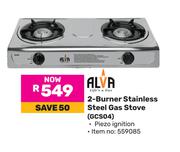 Alva 2-Burner Stainless Steel Gas Stove GCS04 569085