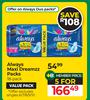 Always Maxi Dreamzz Packs 18 Pack-For 5
