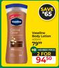 Vaseline Body Lotion-For 2 x 400ml
