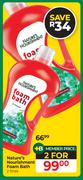 Nature's Nourishment Foam Bath-For 2 x 2L