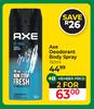 Axe Deodorant Body Spray-For 2 x 150ml