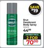 Brut Deodorant Body Spray-For 2 x 120ml